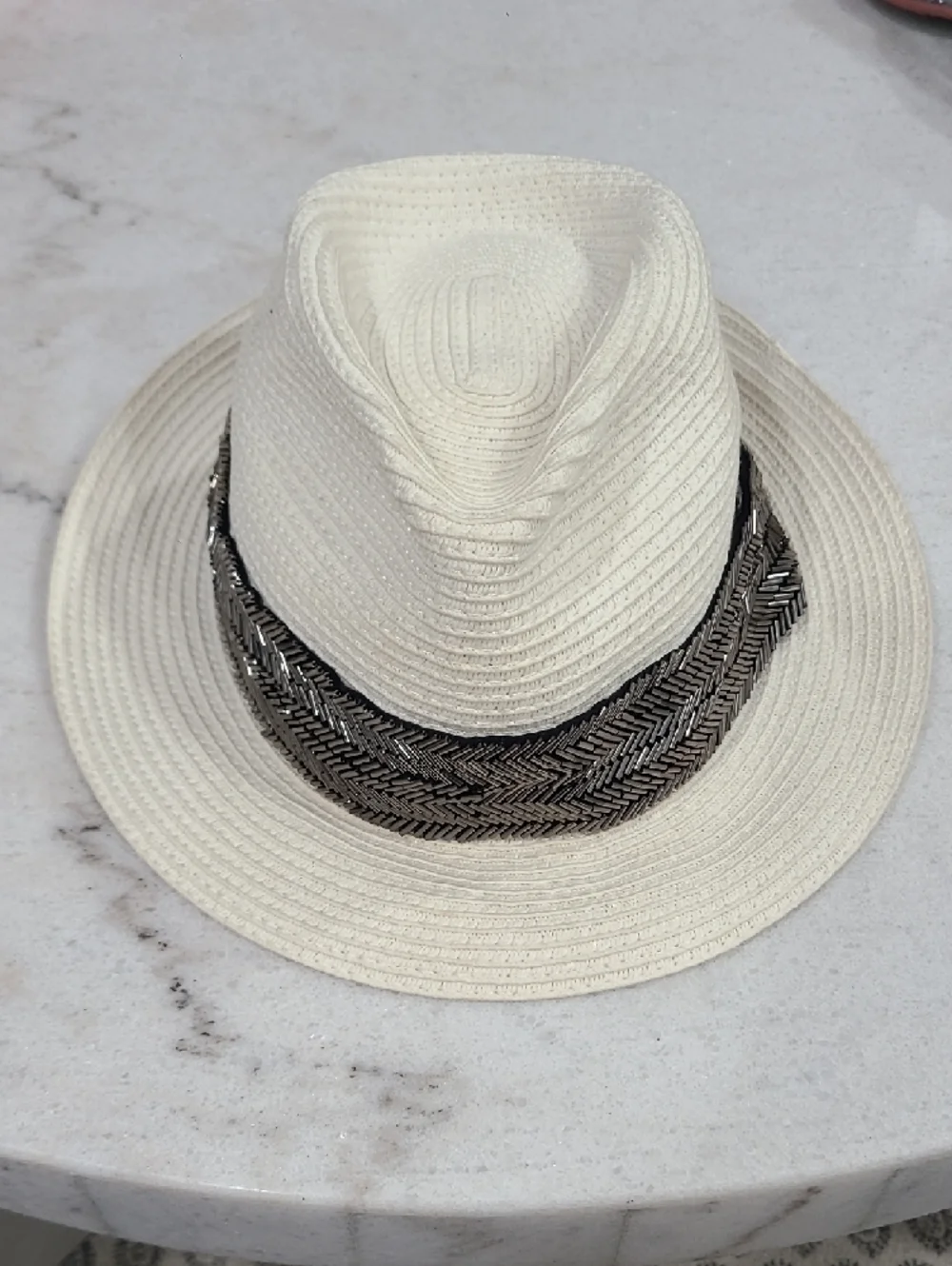 bebe Cream Woven Sun Hat
